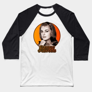 Retro Jeanne Moreau Tribute Baseball T-Shirt